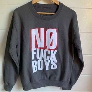 The Read Merch crewneck “no fuck boys”